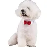 Novo Pequeno Ajustável Dog Bow Tie Tie Pet Bonito Gola de Algodão Estilo Britânico para Pequenos Cães Gatos Gravata G474