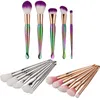 Macio Sereia Maquiagem Jogo de Escova 5 pcs Melhor Mistura Escova Fundação Pó Rosto Escovas Fundação Eyeshadow Rosto Escova Kit DHL grátis