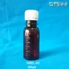 30 ensembles en gros 60 ml 2 oz PET bouteille de liquide de couleur ambre, inviolable bouteille de diplômé liquide médical