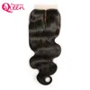 Body Wave onbewerkte 100% India Human Hair Extensions 3 bundels met zijdebasis Lace Sluiting Natural Hairline1912397