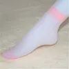 Оптовые женские девушки летние прозрачные кристалл шелковые носки для женщины сексуальные ультратонкие упругие нейлоновые кожи короткие носки