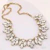 Wholesale- Womens Rhinestone Bib Statement Pendant Necklace 2MZQ 4R5H