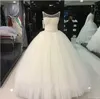 Szuflada suknie ślubne Illusion Szyja długość podłogi prawdziwe zdjęcia Spring Princess Ball Suknia ślubna z bling Bling Crystals2012901