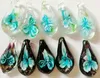 10pcs lot Multicolor murano Lampwork Glass Pendants For DIY Craft Jewelry Gift Necklace Pendant 35mm PG12 Shipp267f