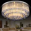 Sapphire LED Crystal Lamp Round Glass BarsWarovski Kristaller Takbelysning E14 110V 220V Vardagsrum Sovrum Studera rumslampa