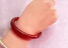 High quality natural red agate, manual sculpture garden of the bracelet. A beautiful woman like it