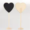 24Pcs/lot Wedding Decoration Mini Chalkboard Blackboard Seat Stand Wedding Lolly Heart Retangle Pattern Party Tags