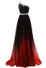 Sexy One-Shoulder Beading A-Line Formal Evening Dresses With Sequin Chiffon Floor-Length Plus Size Prom Party Celebrity Gowns BE25