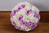 25CM 10 inch Artificial Encryption Rose Silk Flower Kissing Balls Hanging Ball Christmas Ornaments Wedding Party Decorations Supplies