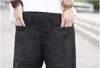 Jeans hip hop interi neri pantaloni larghi stile larghi per jeans rap da ragazzo pantaloni grandi grassi da uomo pantaloni lunghi hiphop large220S