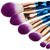 Super Mjukt 7st Cosmetic Makeup Brush Set, Silkeslen Mjuk Kosmetisk Konisk Gradient Färg Makeup Brushes, Mode Design för Eyes Face Makeup
