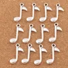 Achtste noot muziek charms hangers 150pcs / lot 23.2x14.8mm antieke zilveren sieraden DIY L238 MIC Hot verkopen