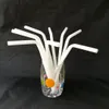 Toptan-10pc Renkli Pyrex Cam İçme Saman Düğün Doğum Günü Partisi Çapı 8mm*20cm