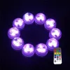 Decoração de Natal eletrônico RGB Candle Light Romântico Waterproof LED submersível Velinha para Wedding Party Luz Floral Valentine