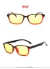 Anti-Ermüdungs-Gaming-Brille, strahlenbeständige Brille, Anti-Strahlen-Computerbrille, Schwarz/Rot/Mattschwarz/Schwarz, transparent, 12 Stück/Lot