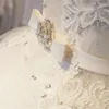 Luxe modeste sur mesure 2017 robes de mariée image réelle pure bateau sans manches organza dentelle appliques perles robes de mariée
