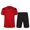 Ensemble de costume d'arbitre de football de couleur unie, équipement de maillot d'arbitre de football à manches courtes pour hommes et femmes, t-shirt de compétition professionnelle239u