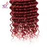 Irina 3 faisceaux de cheveux brésiliens bordeaux 99j cheveux vierges entiers péruviens malaisiens indiens extensions de cheveux humains profonds bouclés ondulés 3714925