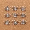 Crawling 3D Spider insect Charm Beads 200pcs lot 19 3x15mm Antique Silver Pendants Fashion Jewelry DIY Fit Bracelets Necklace Earr286C