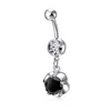 4 Colors New Stainless Steel Belly Button Rings Navel Rings CZ Flower Body Piercing Bars Jewlery for Women's Bikini Fashion Jewelry