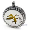 Flying Fairy Silver / Gold / Rose Gold 30mm Aromaterapia Perfumy Essential Dyfuzor Locket pływające medalion jako prezenty (bezpłatny naszyjnik) XX11