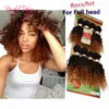 Capelli ricci crespi mongoli 8 Pz / lotto capelli ricci afro crespi groviglio libero brasiliano LOOWSE WAVE FEMMINILE Capelli non trasformati Cucire nelle estensioni