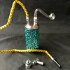 Patroon Rvs Hookah Bongs Accessoires, Unieke Oliebrander Glazen Bongs Buizen Waterleidingen Glazen Pijp Olierouts Roken met Druppel