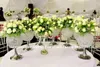 Ny! Bröllopsinredning Guld eller Sliver Crystal Table Centerpiece Flower Stand