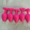 2016 Newest 1 PC Size M Pink Silicone Anal Plug Sex Toys For Women Men Erotic Sexy Anus Butt Plugs Heart Base Beads Anal Sex Toy q7235542