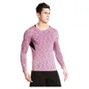 The new sports tights elastic compression running fitness clothes men's quick-sleeved long-sleeved T-shirt