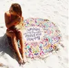 Круглый пляжное полотенце богемный стиль Одеяло Шали Lady Большой шарф Ковры Красочные Отпечатано Yoga Mat напольные коврики для кемпинга