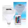 E27 rgb led bulb 85265v bluetooth speaker bulb music playing dimmable 12w e27 led lamp light with 24 keys remote control