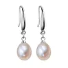 1 Pair of 89mm Rice Shape Natural Freshwater Pearl Earrings05297282