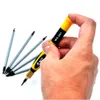 WiTTOOLS Schraubendreher-Set, 6 Stangen, 12 Köpfe, zerlegbares Reparaturwerkzeug-Set für fast Laptop Mobile1749134