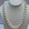 Fecho em ouro maciço em 14k 9-10MM Branco Akoya Pearl Necklace 18 "ARRT