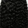 Mongolian Kinky Curly Hair Micro Loop Human Hair Extensions 200g # 1 Jet Black Kinky Curly Micro Loop Hair Extensions