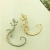 Chic Gecko Ear Cuffs Lizard Gothic Rock Ear Wrap Cuff Vänster Örhänge Guld / Silver Tone Punk Ear Cuffs