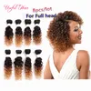 Ombre blonde extensions Brazilian hair deep wave curly human braiding hair extension african american malaysian hair human bundles8804221