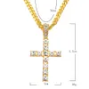 Мужчины Hiphop Jewelry New Style Class Classic Cross Colnecle Pendant Full Iced Out Crystal Dutones Crux Drop 318H