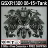 8Gifts voor Suzuki Hayabusa GSXR1300 2008 2009 2010 2011 Silver Flames 14MY24 GSXR-1300 GSX R1300 GSXR 1300 2012 2013 2014 2015 Zwarte kuip