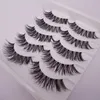 Transparent False Eyelashes Crisscross 5 Pairs Box Messy Cross Thick Natural Fake Eye Lashes Professional Makeup Tips Bigeye Long