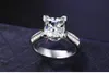 A anéis de casamento de alta qualidade Brand Jeia Sona Zirconia Diamond 925 Sterling Silver Engagement Anéis para Women7397601