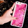 Dynamische vloeistof Glitter Zand Quicksand Star Cases voor iPhone 4 4S 5 5S SE / 6 6S / 7 Plus Crystal Clear Phone Back Cover Telefoon Case