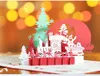 12-packad nyaste jul 3d hälsningskort Jul hälsningskort Juldekorationer pop upp hälsningskort grossist
