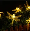 Lumières de Noël solaires 30 LED guirlandes solaires libellule féerique pour les décorations de jardin de fête de noël lampe solaire extérieure
