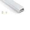 100 x 1m set / lot yta monterad aluminium LED-kanal och anodiserad silver U-form Alu Extrusion för tak eller vägglampor