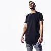 Mode män förlängda t-shirt longline hip hop tee shirts kvinnor swag kläder hajuku rock tshirt homme