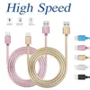 High Speed ​​3FT 6FT 10FT Metalowa obudowa Pleciony Micro USB Kabel Trwałe Tynamienie Ładowanie USB Typ C Kabel do S20 S10 Uwaga 20 Android Smart Telefon