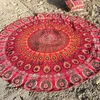 160 cm grote kleurrijke strandhanddoeken met kwastje Bohemen zwemmen badhanddoek brief print picknick servet Indiase mandala strand gooien tapijt