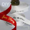 선물 랩 랩 롤 실 벨트 맞춤형 로고 DIY Grosgrain 리본 벨트 아이언 실버 또는 골드 웨딩 개인화 패키지